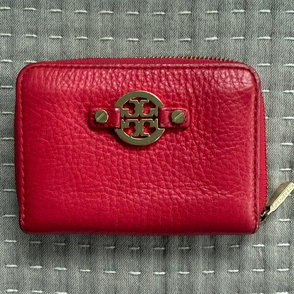Tory Burch Leather Key & Card Holder